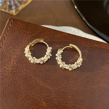 Load image into Gallery viewer, French Imitation Pearl Circel Earring