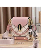 Load image into Gallery viewer, Mini Geometric Patterned Faux Pearl Embellished Women&#39;S Shoulder Bag 