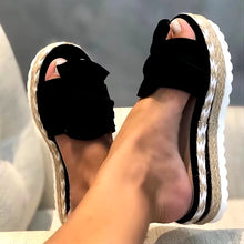 Load image into Gallery viewer, Women Sandals Rosette Platform Sandals Summer Shoes Women Wedge Sandalias Mujer Slides Bige Size Wedges Heels Sandals Footwear