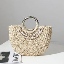 Load image into Gallery viewer, New Creative Shell Moon Straw Bag 