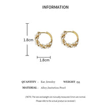 Load image into Gallery viewer, French Imitation Pearl Circel Earring