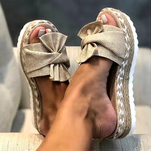 Load image into Gallery viewer, Women Sandals Rosette Platform Sandals Summer Shoes Women Wedge Sandalias Mujer Slides Bige Size Wedges Heels Sandals Footwear