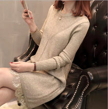 Load image into Gallery viewer, Korean Winter Sweater Dress