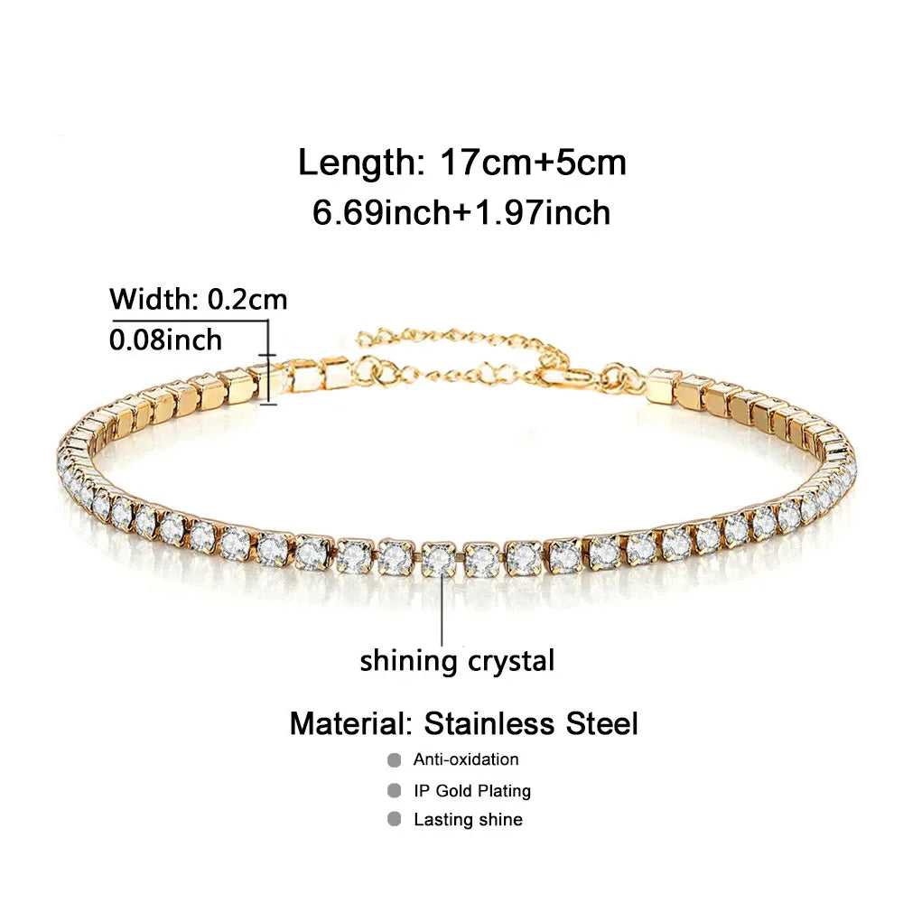 2Mm Iced Out Tennis Bracelets