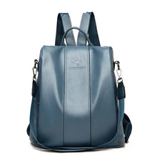Load image into Gallery viewer, Anti-Theft Leather Backpack