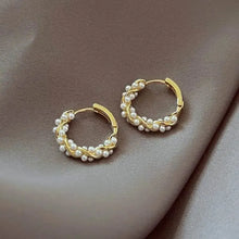Load image into Gallery viewer, French Imitation Pearl Circel Earring