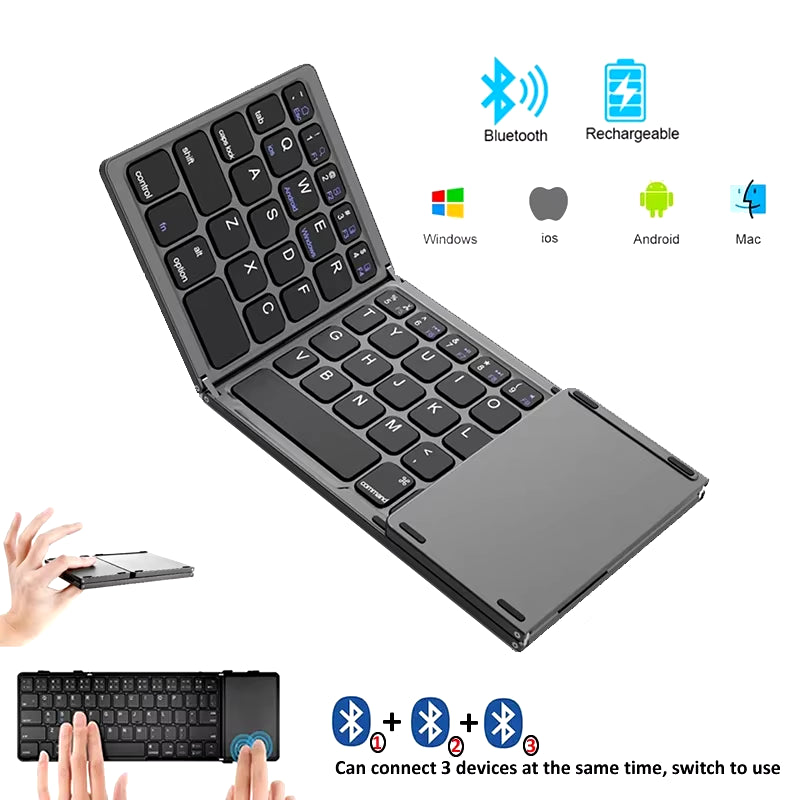 Mini Keyboard Wireless Folding Keyboard Bluetooth Foldable Keyboard