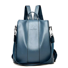 Load image into Gallery viewer, Anti-Theft Leather Backpack
