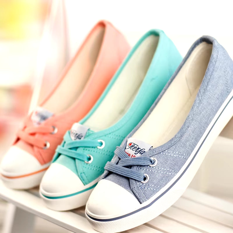 Women Shoes Ballet Flats Loafers Casual Breathable Women Flats Slip on Fashion 2016 Canvas Flats Shoes Fgb78