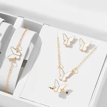 Load image into Gallery viewer, 5PCS Fashion Butterfly Pendants Necklace Earrings Ring Bracelet Sets