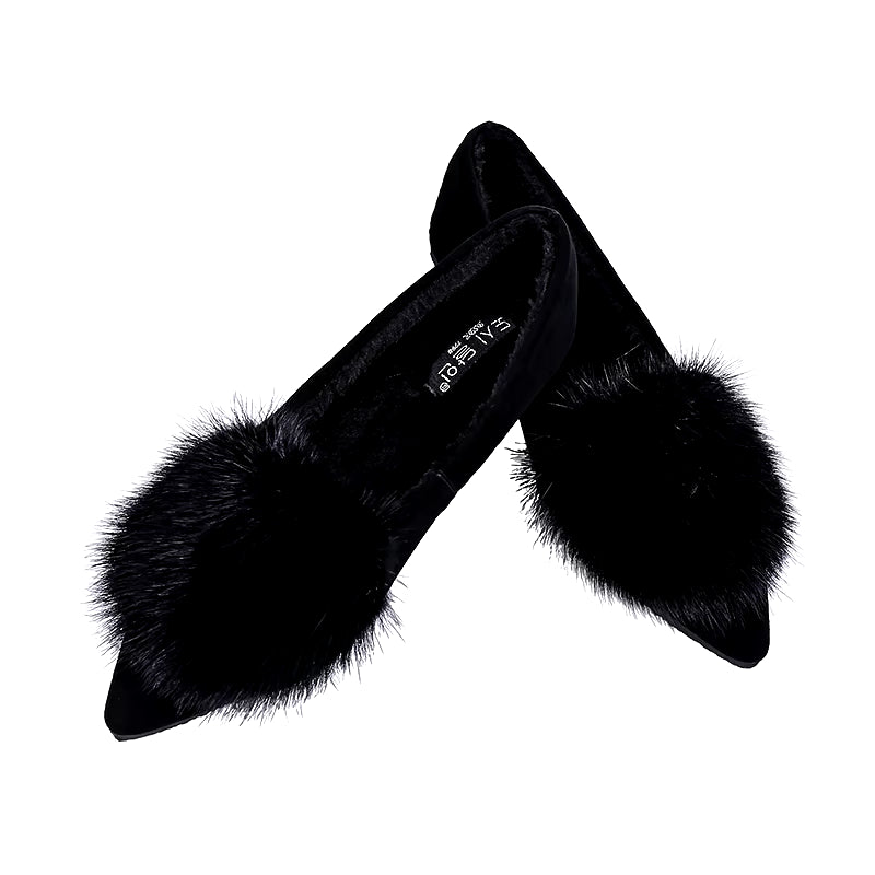 New Winter Mink Fur Shoes 