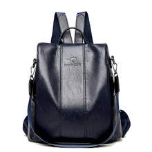 Load image into Gallery viewer, Anti-Theft Leather Backpack