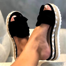 Load image into Gallery viewer, Women Sandals Rosette Platform Sandals Summer Shoes Women Wedge Sandalias Mujer Slides Bige Size Wedges Heels Sandals Footwear