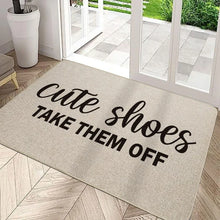 Load image into Gallery viewer, 1Pc Cute Shoes Letter Design Doormat Non-slip Durable Indoor Entrance Mat Anti-fatigue Kitchen Rug Outdoor Carpe For Home Decor