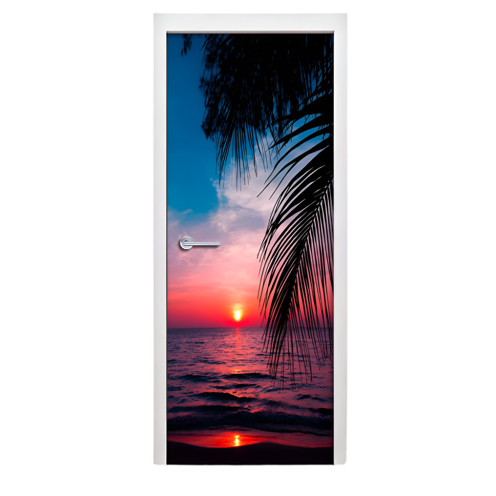 Vinyl Decal Beach Landscape Door Sticker Wallpaper Peel And Stick