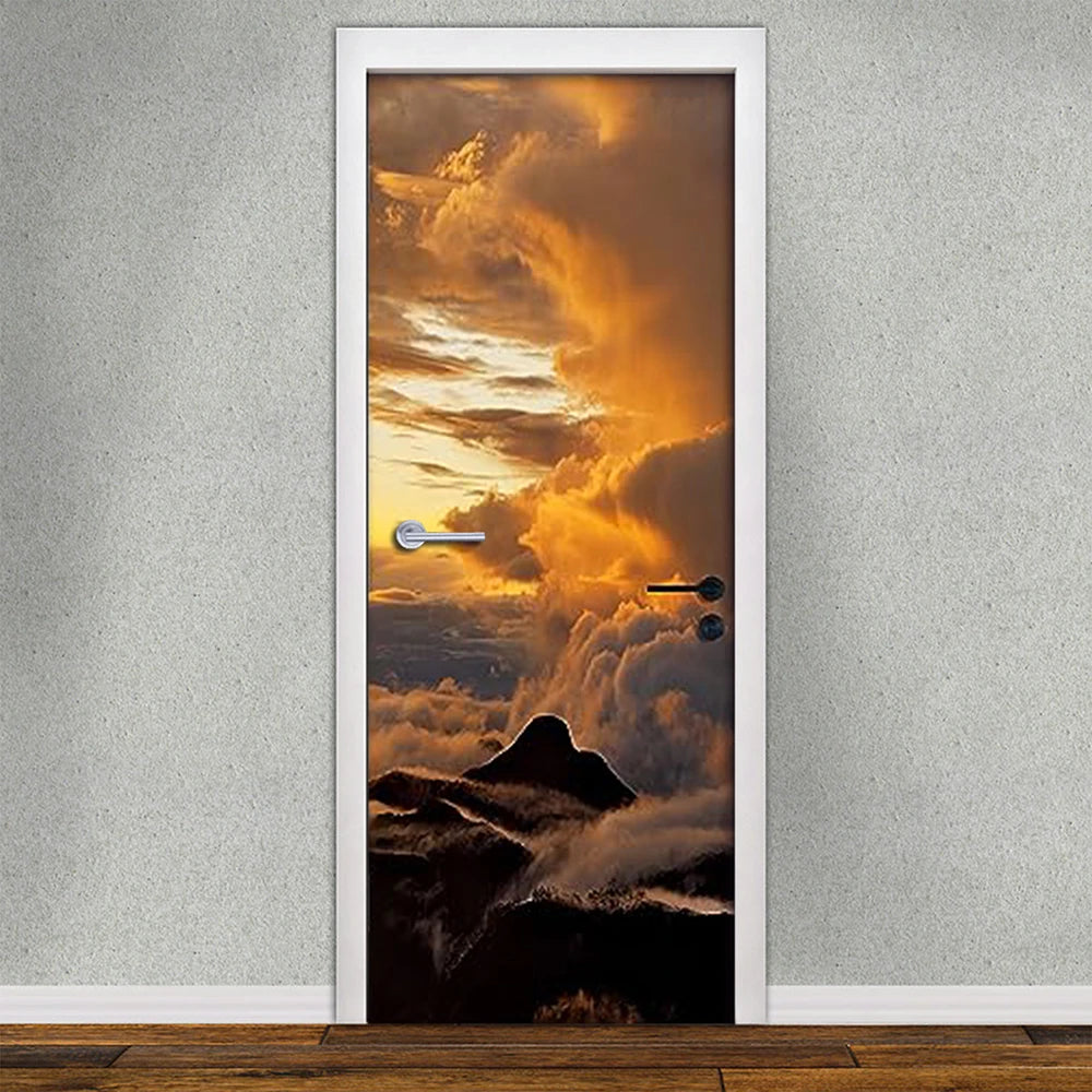 Vinyl Decal Beach Landscape Door Sticker Wallpaper Peel And Stick