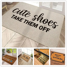 Load image into Gallery viewer, 1Pc Cute Shoes Letter Design Doormat Non-slip Durable Indoor Entrance Mat Anti-fatigue Kitchen Rug Outdoor Carpe For Home Decor