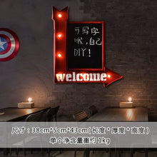 Load image into Gallery viewer, Retro Remote Control LED Light Bar Milk Tea Shop Iron Art