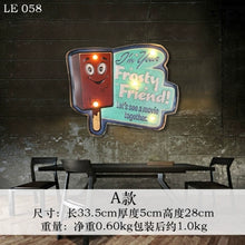 Load image into Gallery viewer, Retro Remote Control LED Light Bar Milk Tea Shop Iron Art