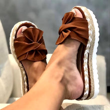 Load image into Gallery viewer, Women Sandals Rosette Platform Sandals Summer Shoes Women Wedge Sandalias Mujer Slides Bige Size Wedges Heels Sandals Footwear