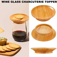 Load image into Gallery viewer, Wine Glass Charcuterie Topper round Wooden Wine Glass Topper Multifunctional Cup Top Decor for Social Gathering Ch