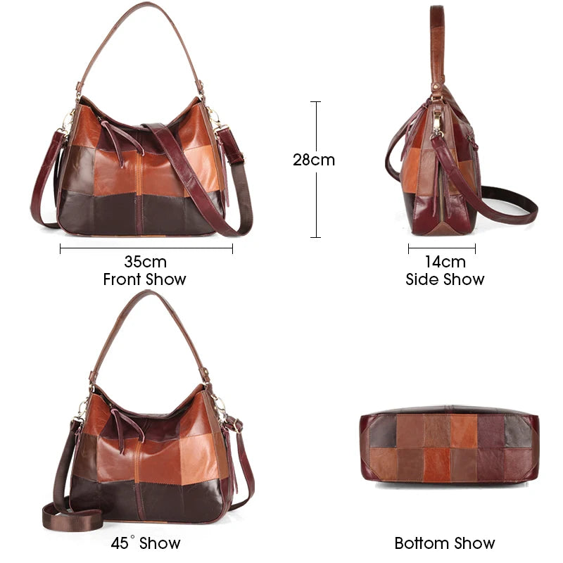 Classic Patchwork Large Casual Handbag
