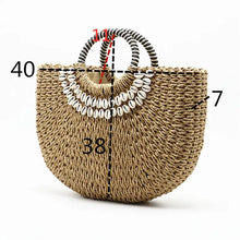 Load image into Gallery viewer, New Creative Shell Moon Straw Bag 