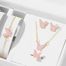 Load image into Gallery viewer, 5PCS Fashion Butterfly Pendants Necklace Earrings Ring Bracelet Sets