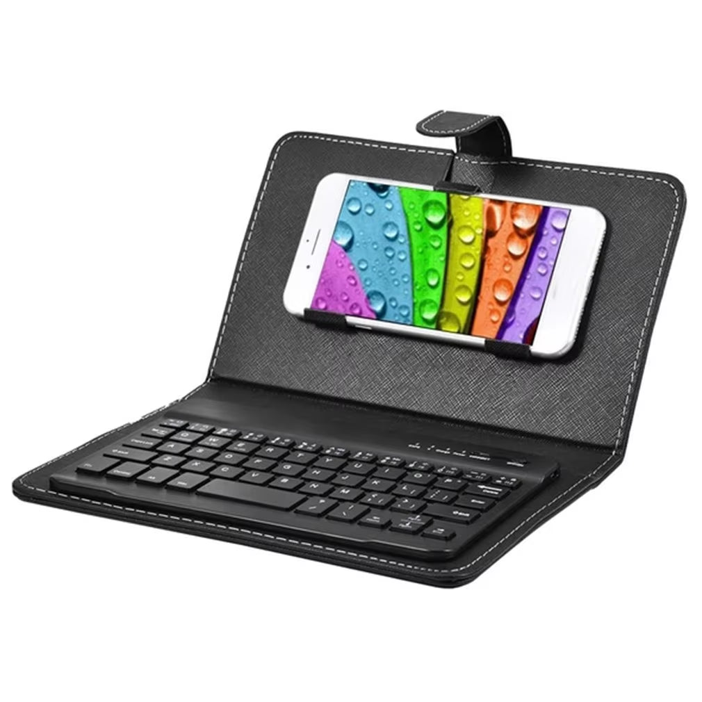 Mini Keyboard Mobile Phone Gaming Keyboard PU Case Support