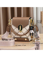 Load image into Gallery viewer, Mini Geometric Patterned Faux Pearl Embellished Women&#39;S Shoulder Bag 