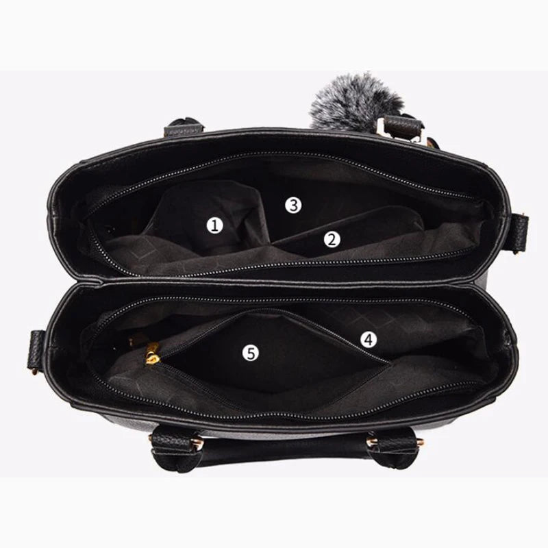 Embroidery Messenger Bags Women Leather Handbags 