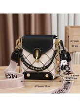 Load image into Gallery viewer, Mini Geometric Patterned Faux Pearl Embellished Women&#39;S Shoulder Bag 