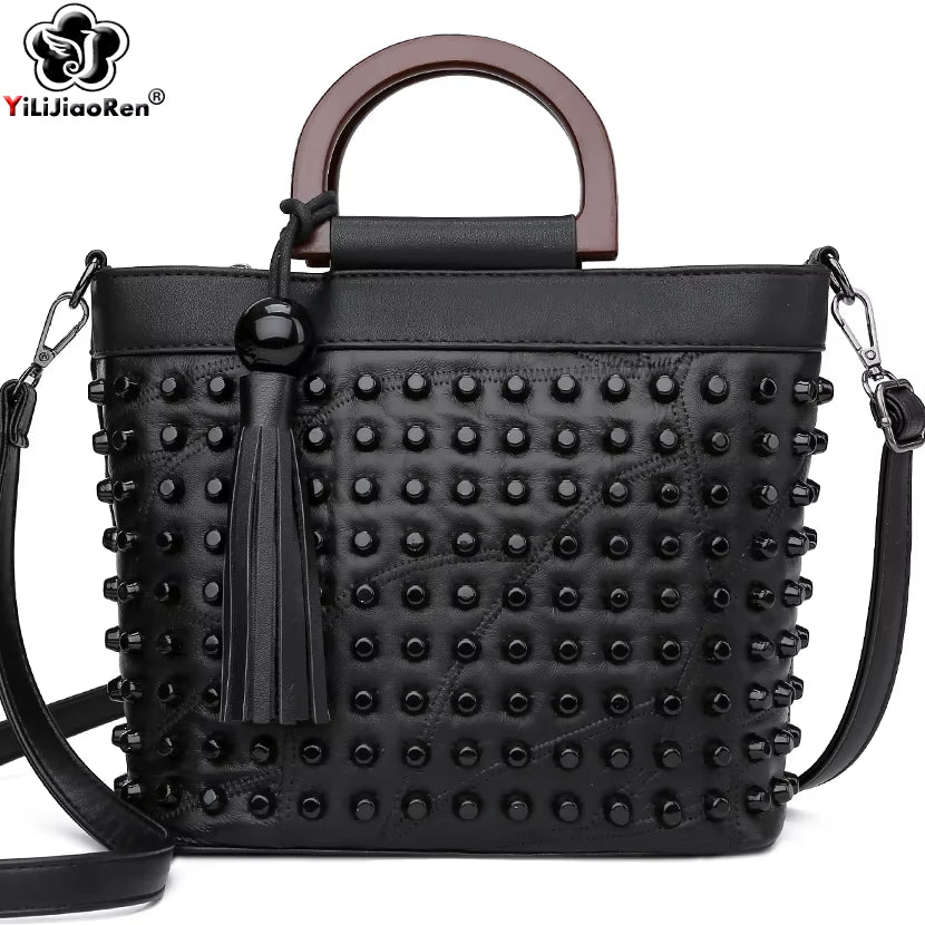 Fashion Sheepskin Leather Women Handbag 