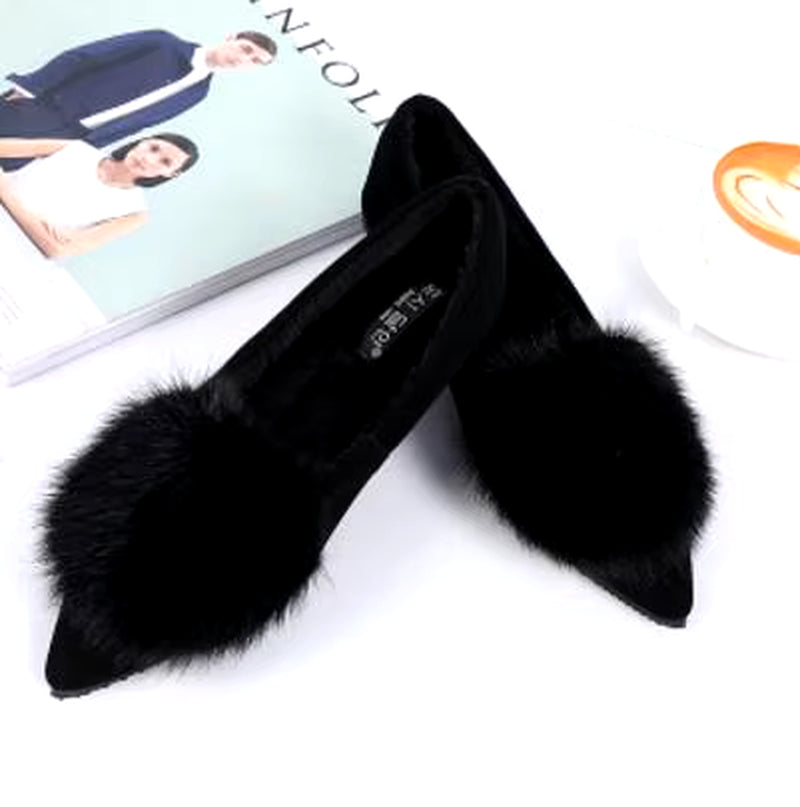 New Winter Mink Fur Shoes 